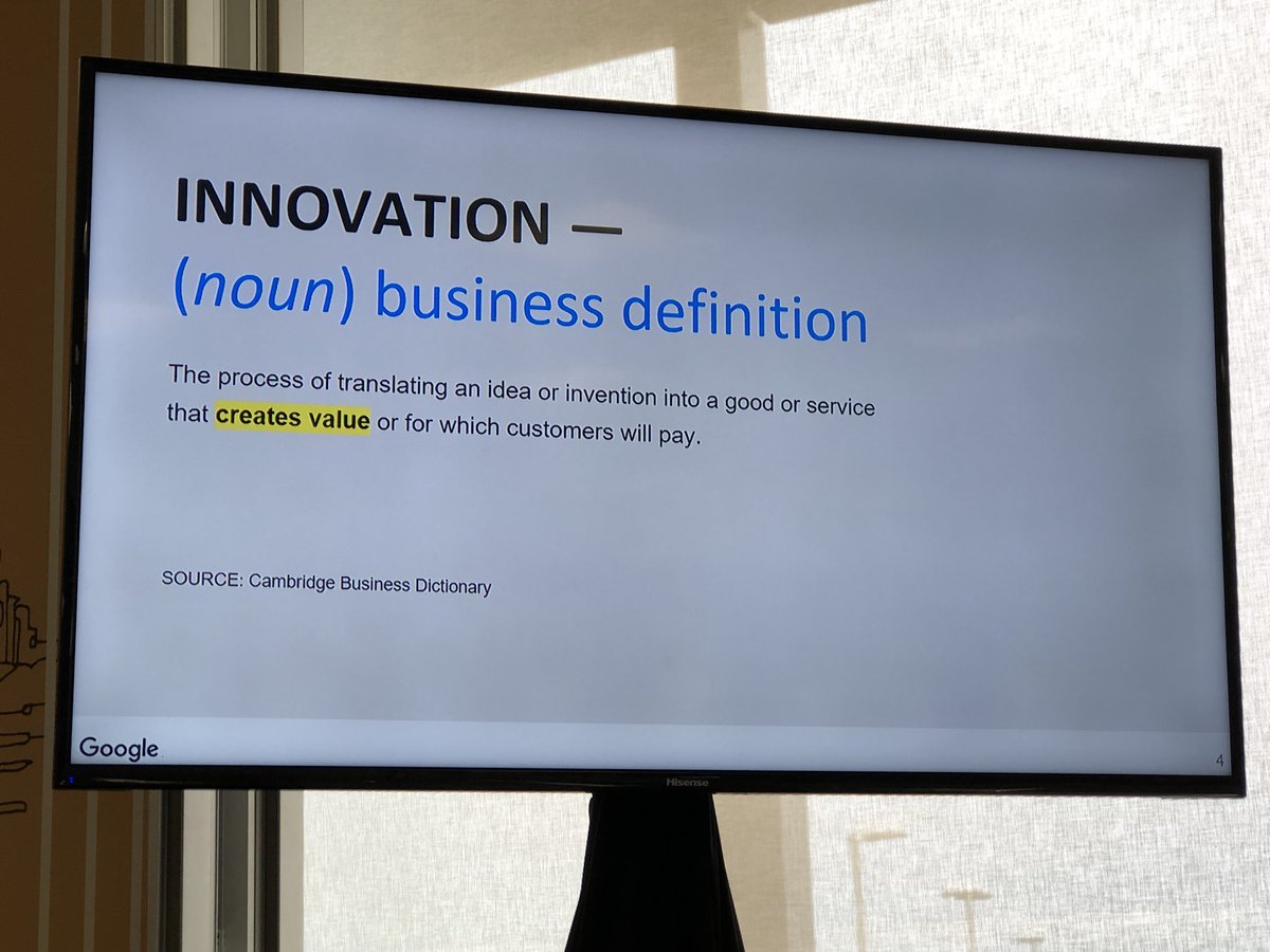 Sheldoncs's tweet image. Innovation should *Create Value*  @Lorlandon  #DigitalJourneys @JellyfishSA_