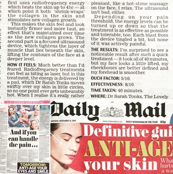 #throwbackthursday ULTRAcel was featured in the Daily Mail’s definitive guide to anti-ageing your skin with <a href="/DrSarahTonks/">Sarah Tonks</a>