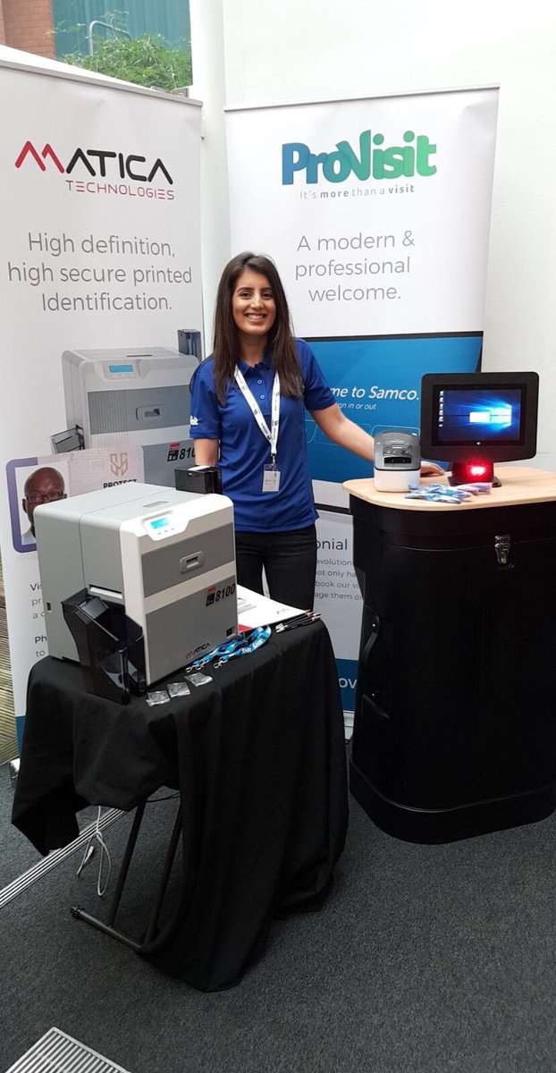 LesarUK's tweet photo. Our team are down in Birmingham today at an NHS invite only security conference showing the @MaticaTech XiD8100 ID Card Printer and our very own Visitor Management System #ProVisit https://t.co/wMBU6dgiX7