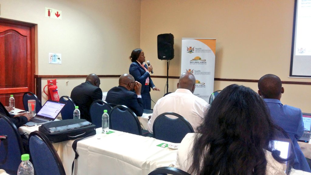 MpuHealth1's tweet photo. DOH Strategic planning and reviews session.Day2.

Acting Chief Director: Primary Health Care Mrs Dudu Mdluli  reporting the sub outcomes strategic objectives of Hast,PHC,MCWH,Malaria.
#programme2. https://t.co/v7cvRL85Bv