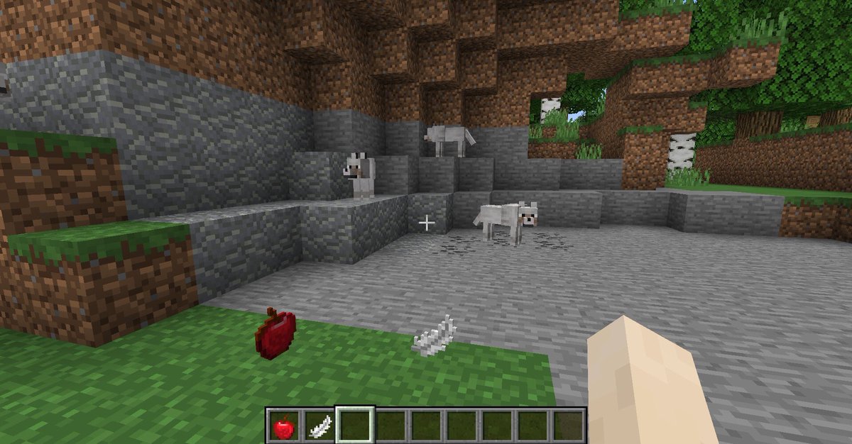 Minecraft News Here S The New Textures For Wolves Andesite Apples And Feathers By Jasperboerstra For Minecraft Java Edition 1 14 All Textures For The Game Are Being Tweaked Including Blocks Mobs