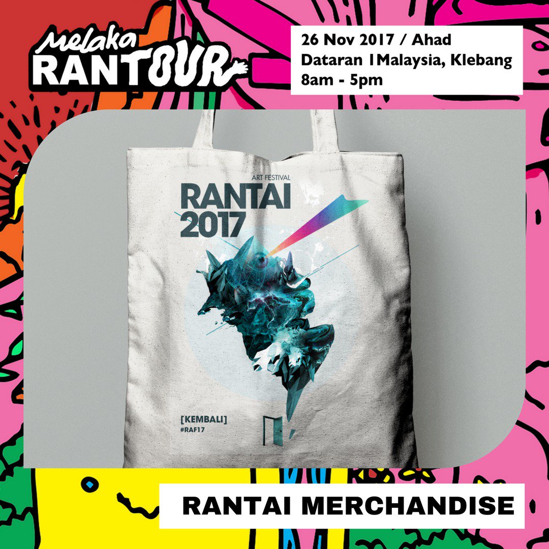 Rantaiart's tweet photo. @twt_seni Kami still open pre-order Merchandise Rantai Art Festival 2017. Harga promo sampai 25 NOVEMBER. Untuk geng Melaka yang nak beli dengan harga promo, boleh pre-order sekarang & pick up di event RANTOUR nanti.
Whatsapp 017 7056661 sekarang for pre-order!
#RANTOUR17 #rantaimerch https://t.co/TF28LQP1mE