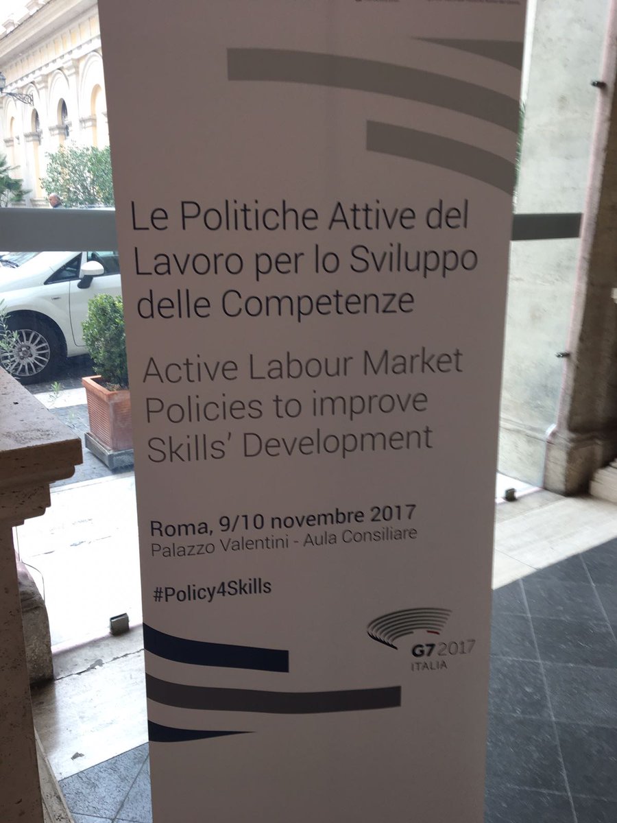 ANPALgov's tweet photo. Ruolo #PoliticheAttive per ridurre disallineamento #competenze: confronto #ANPAL 9nov #Roma con responsabili #G7Labour. Si continua 10nov: convegno su strategia #Italia e contributo #FSE @PolettiGiuliano @valeriafedeli @MinDeVincenti @maudelconte #Policy4Skills https://t.co/7zEEhuk2uW