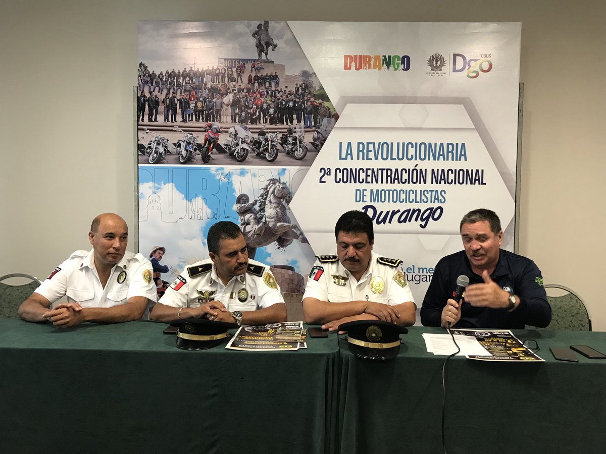 vicentedlCruzOs's tweet photo. En rueda de prensa anuncian La Revolucionaria 2ª Concentración Nacional de Motociclistas #Durango2017 del 17 al 19 de noviembre. https://t.co/EAiIKX7r2W