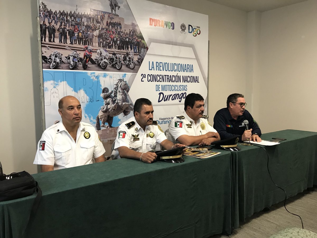 vicentedlCruzOs's tweet photo. En rueda de prensa anuncian La Revolucionaria 2ª Concentración Nacional de Motociclistas #Durango2017 del 17 al 19 de noviembre. https://t.co/EAiIKX7r2W