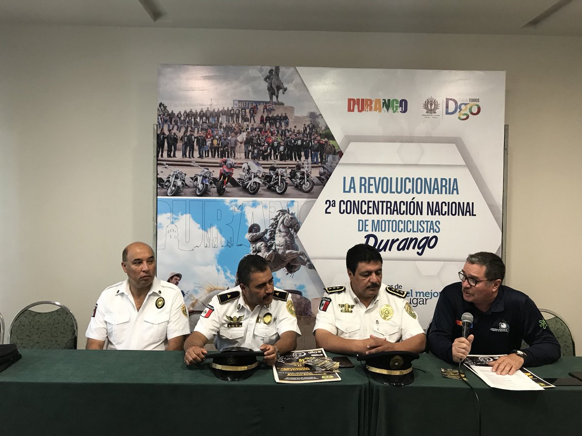 vicentedlCruzOs's tweet photo. En rueda de prensa anuncian La Revolucionaria 2ª Concentración Nacional de Motociclistas #Durango2017 del 17 al 19 de noviembre. https://t.co/EAiIKX7r2W