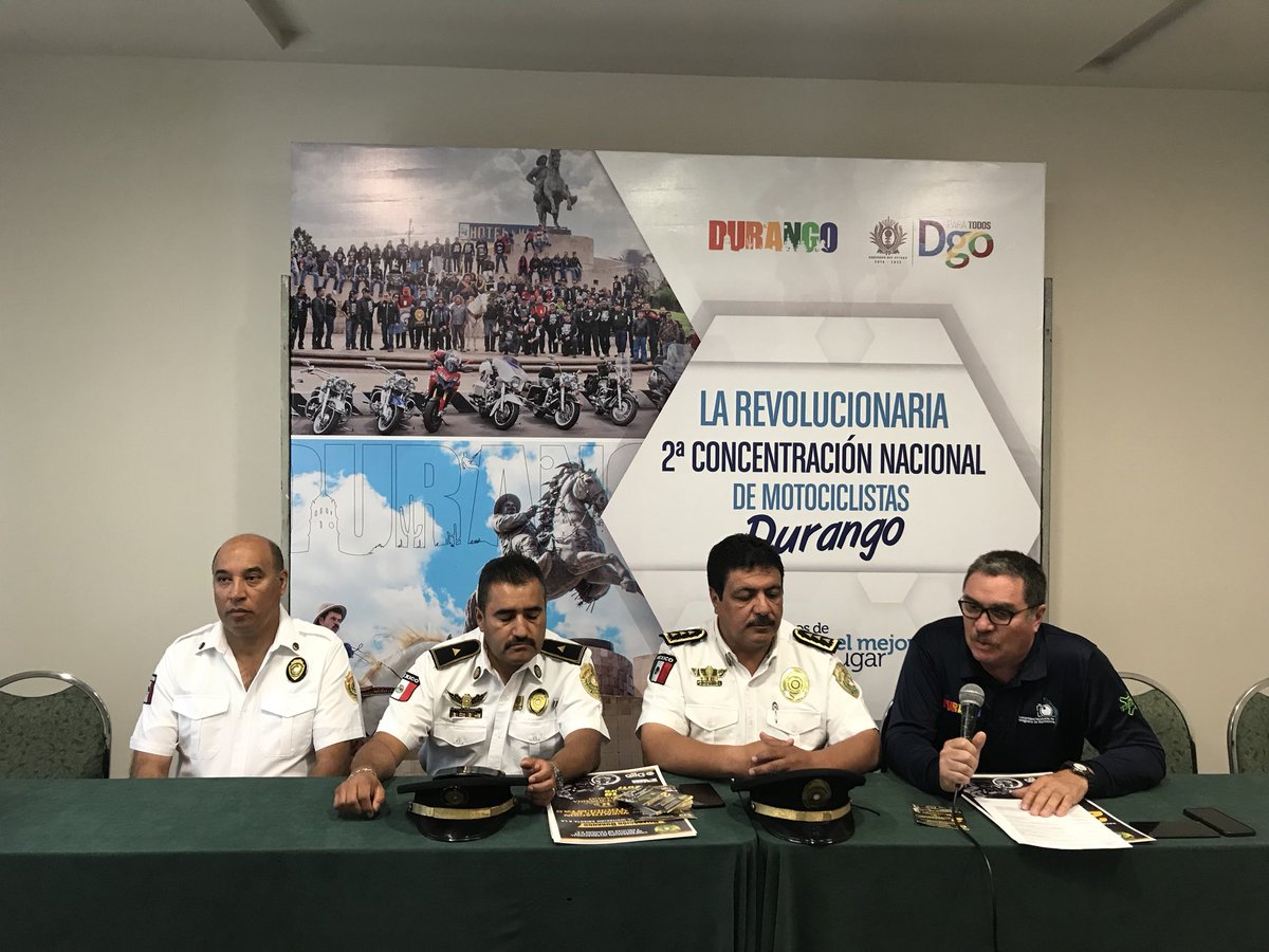 vicentedlCruzOs's tweet photo. En rueda de prensa anuncian La Revolucionaria 2ª Concentración Nacional de Motociclistas #Durango2017 del 17 al 19 de noviembre. https://t.co/EAiIKX7r2W