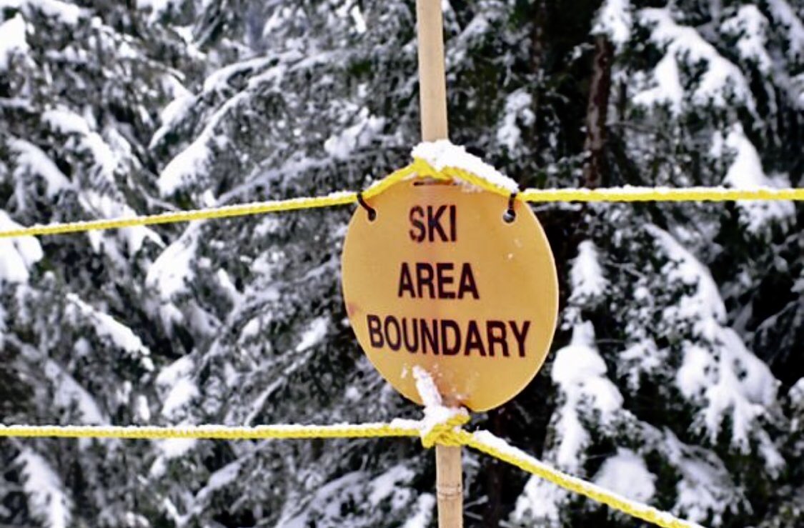 BCAdvSmart's tweet photo. BC #skihills are opening soon. Respect their signs & stay #inbounds #comehomesafe beyond this sign = #treewells #avalanches #terraintraps #nopatrol #steepcliffs #hazards #danger https://t.co/7BIgzoY5Y6 https://t.co/swn9rgAREv