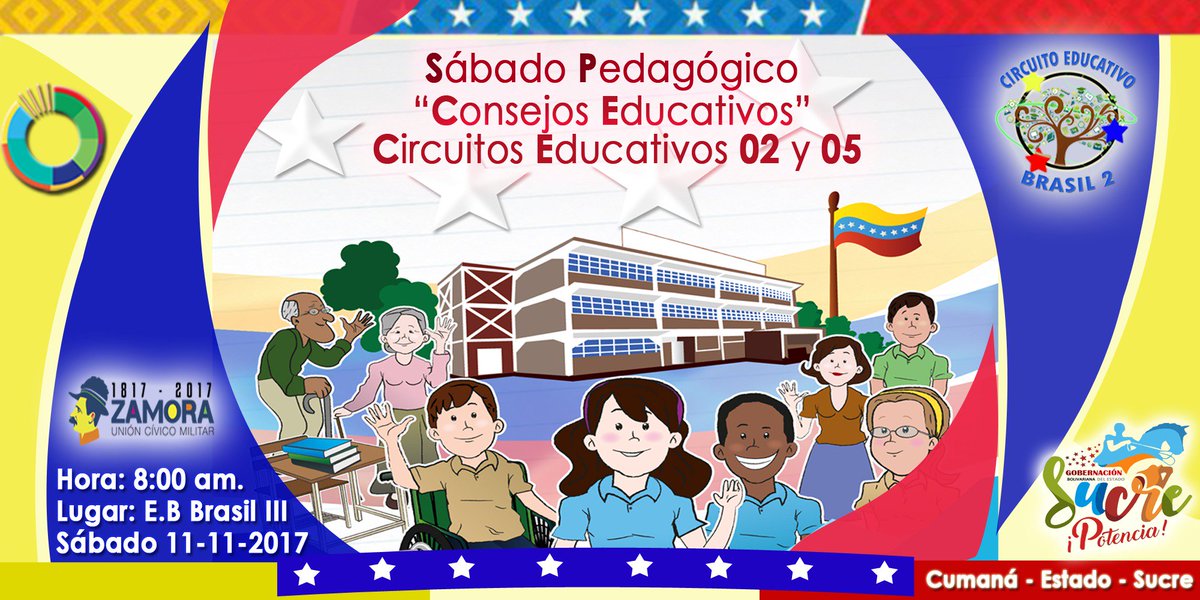 CEBrasil2's tweet photo. Sábado Pedagógico "Consejos Educativos" Circuitos Educativos 02 y 05. 11 NOVIEMBRE. Sede: EB Brasil III. #RevolucionEducativa #Cumana #Sucre @edi_c3 @morareyes1957 @NirciaV @hectnirvig @NicolasMaduro @HectoRodriguez https://t.co/LzvPVHLqDB
