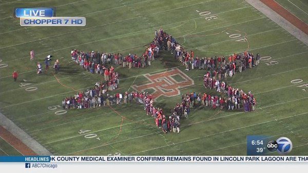BRMMBand's tweet photo. It’s time to VOTE for Brother Rice and Mother McAuley in the ABC7 Friday Flyover contest.(https://t.co/hWpcC8R26F)The vote closes at 7:00 PM https://t.co/o5mwq1KYIn