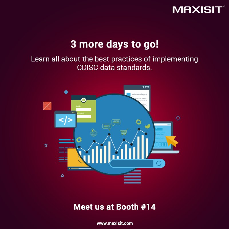 MaxisAIInc's tweet photo. Clinical Data Standardization need not be a hindrance. #CDISC #CDISC2017
Book your meeting here: https://t.co/ms5pLyqTj8 https://t.co/9k1yegq9yi