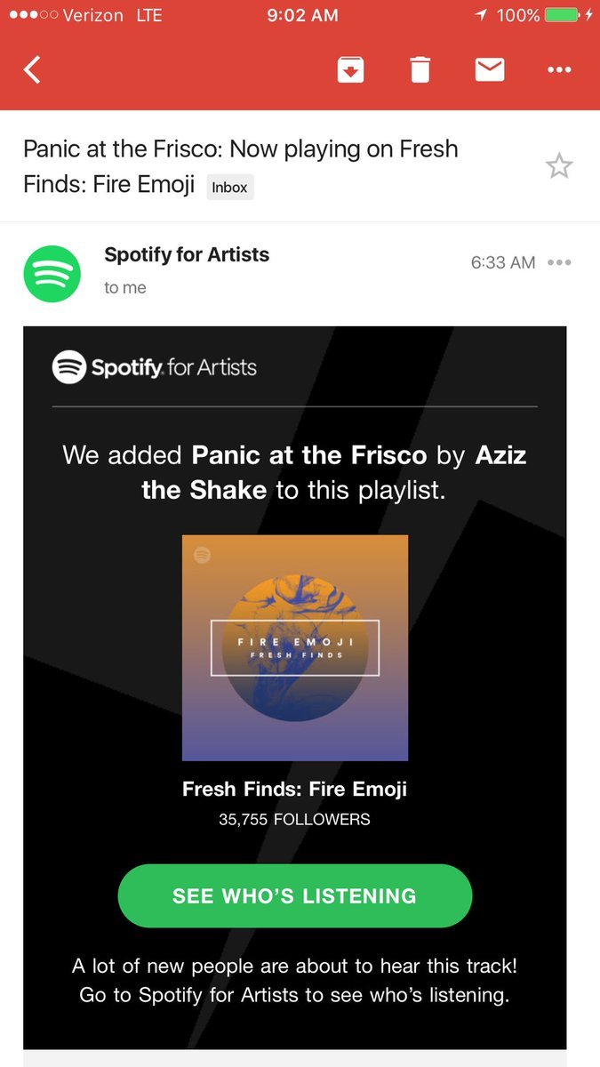 AzizTheShake's tweet photo. Shoutout @Spotify
Cc: @decapmusic @TeekoMusic πππΎ
#PanicAtTheFrisco
FULL TRACK: https://t.co/Yi3CA6ugkd https://t.co/FVsBGTrfek