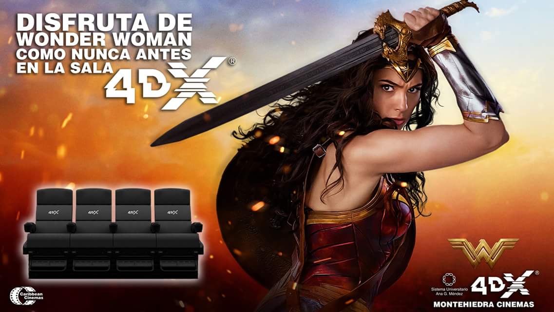 caribbeancinepr's tweet photo. Como preámbulo al estreno de #JusticeLeague la próxima semana... ¡DISFRUTA DE #WonderWoman EN 4DX A PARTIR DE HOY!
#SoloUnaSemana #SUAGM4DX https://t.co/wUOZsDbYkR