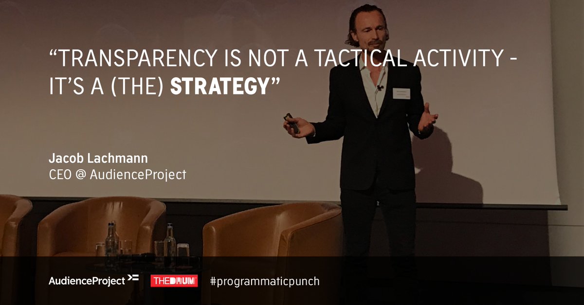 Audience_P's tweet photo. Our CEO @JacobLachmann addressing the importance of transparency at @TheDrum #ProgrammaticPunch https://t.co/HAfflyLZAG