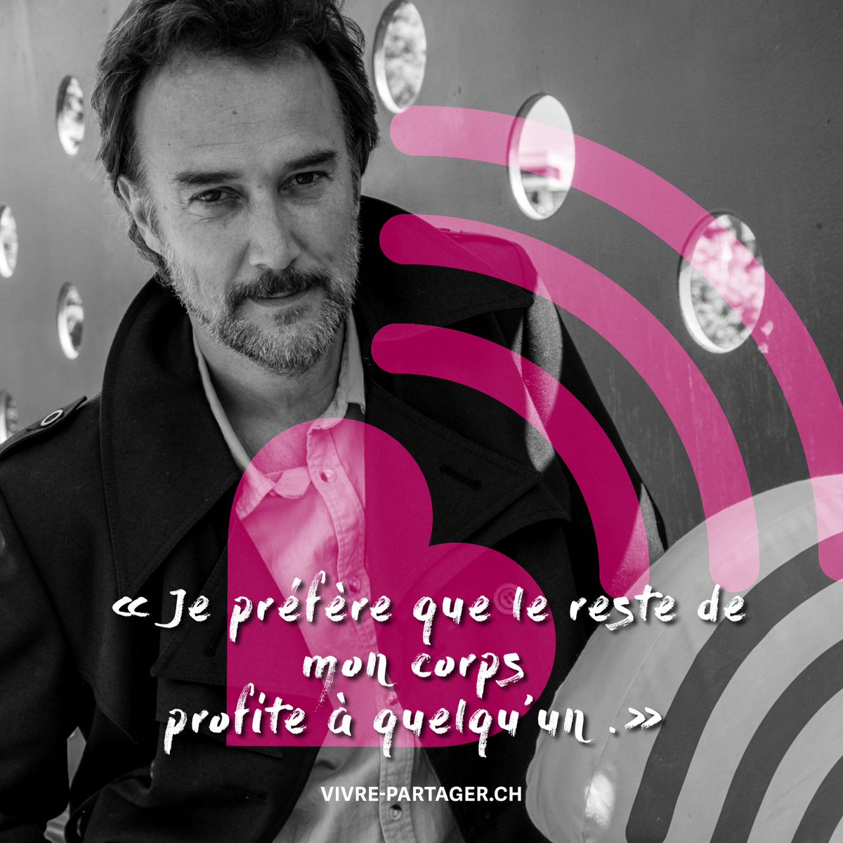 vivrepartager's tweet photo. « Je préfère que le reste de mon corps profite à quelqu’un.»
 
Carlos Leal​, Acteur, Musicie
 
#VivrePartager #Parles_En #Dondorganes https://t.co/Tb8pXBTGYk