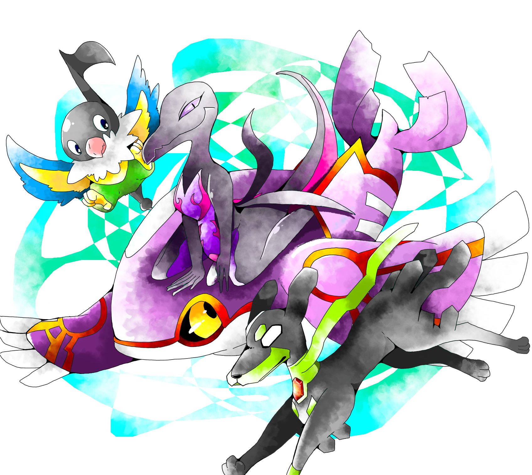電鳩 ぺッチャラと思い出シンオウ旅 在 Twitter 上 イラストとして改めて ペラップ 色違いカイオーガ エンニュート 10 ジガルデ です 久しぶりにイラスト描いたわ 好きなポケモン4匹晒すと好みがわかる T Co Amkpvu1t5b Twitter