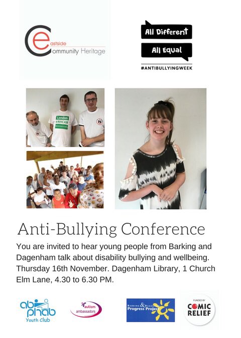 EastsideCH's tweet photo. Join us on Thursday 16th November @comicrelief @trustforlondon @lbbdcouncil @BD_CVS https://t.co/feyVM5Gw0Y
