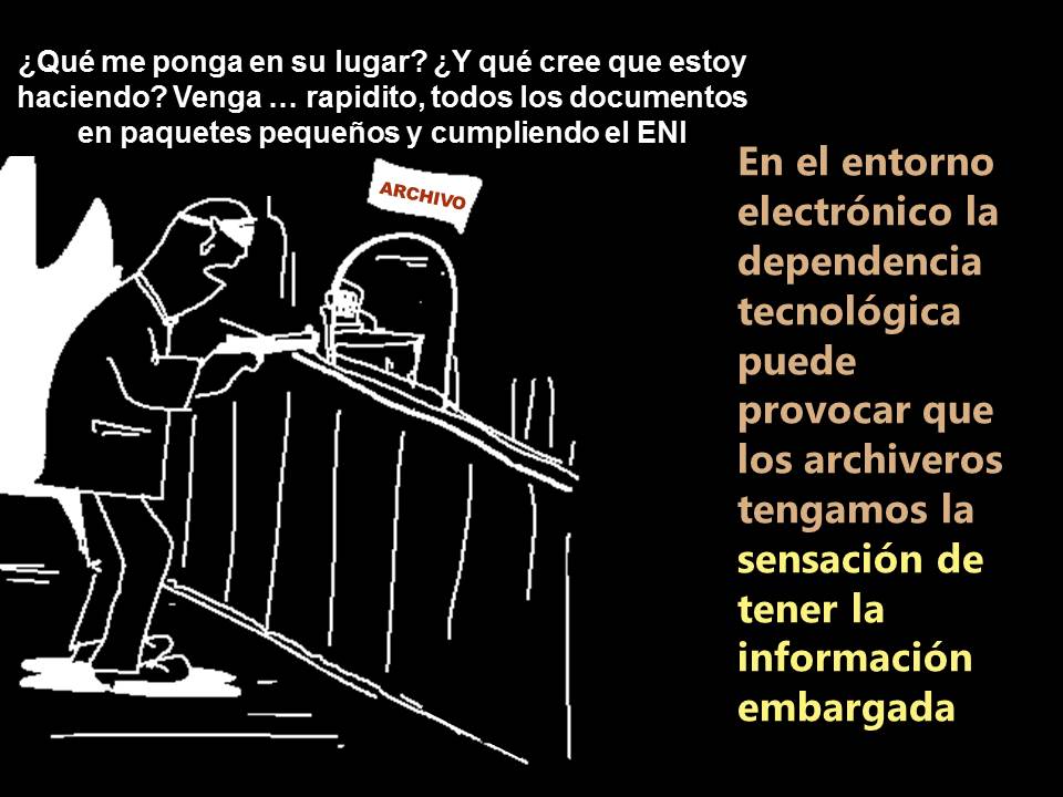 julcerda's tweet photo. La dependencia  tecnológica puede llegar a crear un nuevo síndrome profesional, el de la información embargada.  Tarde de #archivos en #Leon #archivando10 https://t.co/EWssBMdAR8