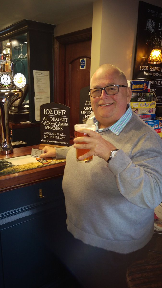 JamesWattsSK8's tweet photo. Be like Kevin and use your camra membership card today to get your 10% off all draught cask available all day today.#cheadlelocal #camra https://t.co/9MeQJ81AEo