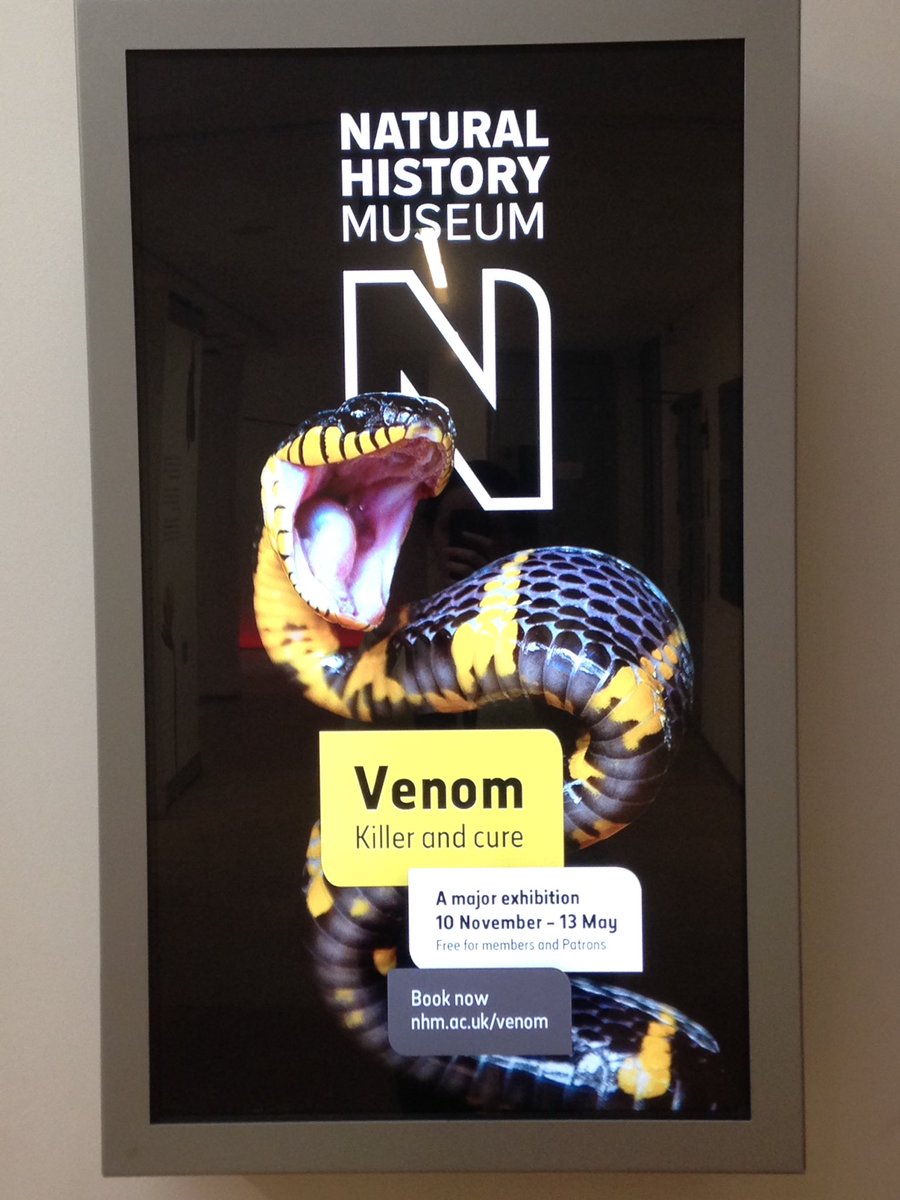 AshHartigan's tweet photo. Yesssssssss! Fantastic exhibit @NHM_London Come and see it, might even be some myxos in there... #Venom #Myxozoa https://t.co/q8MHyWN46p
