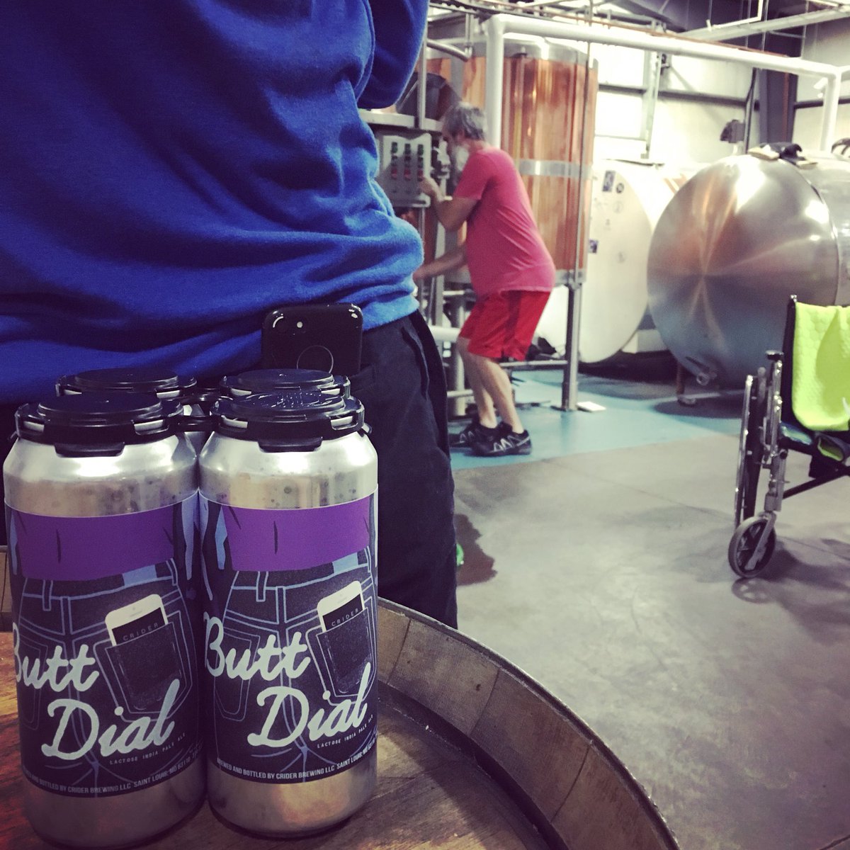 2ndshiftbrewing's tweet photo. Available To-Go in our tasting room tonight - our @mikerphonebrew collab ‘Butt Dial’ - an East Coast Style IPA brewed with Lactose &amp; dry hopped with Amarillo &amp; Citra. Only 30 cases packaged, limit 2-4/pks per person, per day as supplies last #getchyasum #buttdial #collab https://t.co/5UptTQqMpq