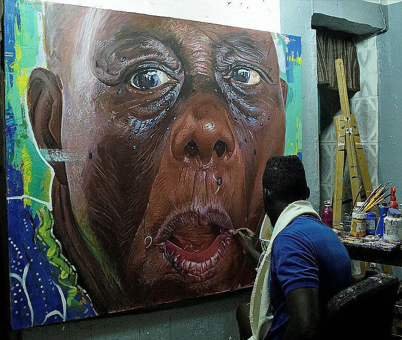 androidgen237's tweet photo. Modern GHANA Celebrated Ghanaian Artist Kwesi Botchway In Denmark To Exhibit His Paintings - https://t.co/e7amSuq9PM https://t.co/QeZd0lSrhL
