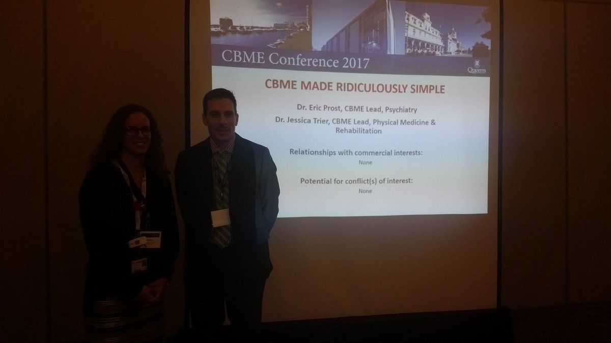 QueensPostgrad's tweet photo. #QueensCBME made simple?  Yes! With Drs Trier &amp; Prost @jesstrier @eric https://t.co/cQrgoL8F1W