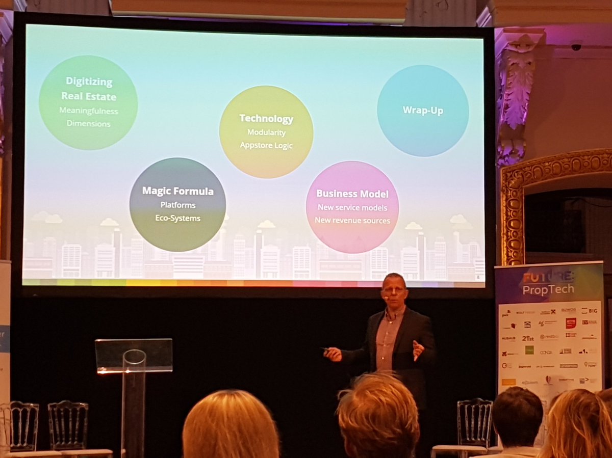 teusz's tweet photo. Robert Beer from @allthings_here  says digitization is good for happy tennants which is good for business at @_futureproperty  #FutureProptech #fptVienna #PropTech https://t.co/J5gRHieI1t