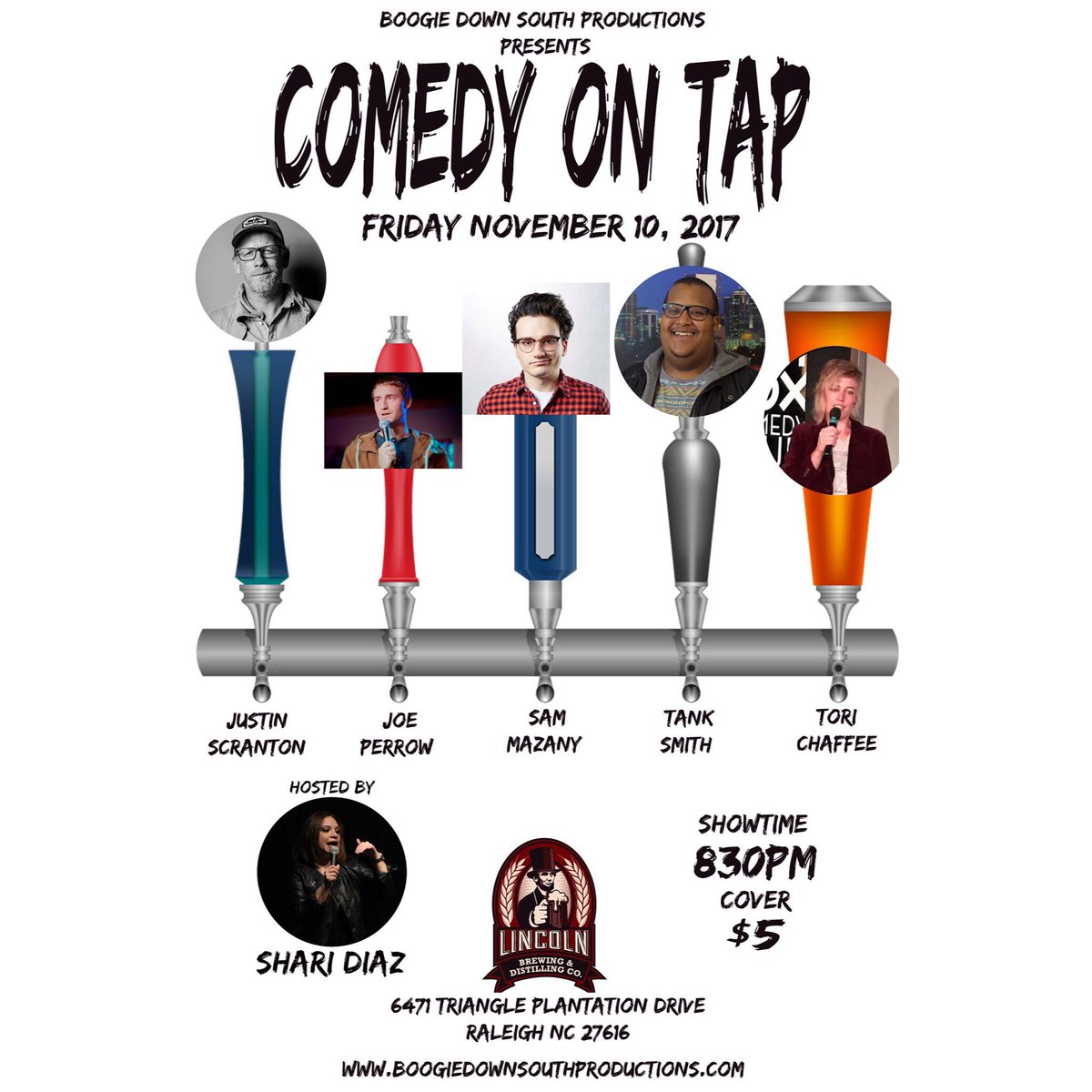 BoogieDownSouth's tweet photo. Just a little change before Friday's show at the @LincolnBrewing! Thank you @JoePerrow for jumping in this lineup! So excited to have him and you should be too! So be there! 8:30 PM! #comedyontap #comedy #brewery #beerandlaughs https://t.co/UzKmvws13D