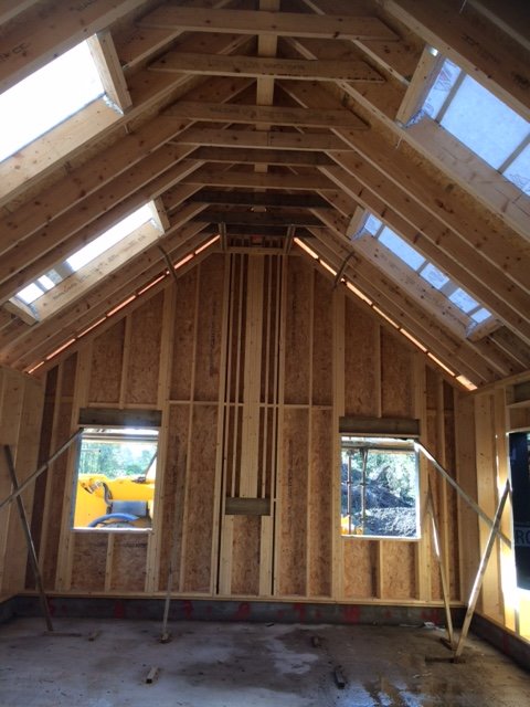 fergal5's tweet photo. #timberframe #selfbuild handover today at Oldtown#739. Zero steel, full timber structure , all beams in Glulam. #vaultedceilings https://t.co/Xbxovud3gT