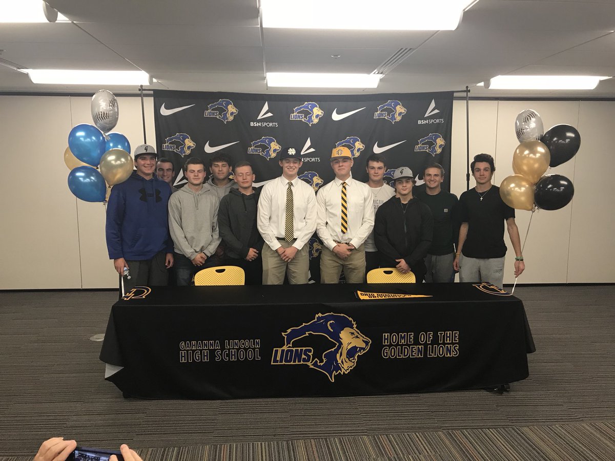 GahannaBaseball's tweet photo. Here’s a few more photos from last nights NLI signing party. So excited for Jon, Mitch and their families. #glhsbaseball https://t.co/HnI20ieduD