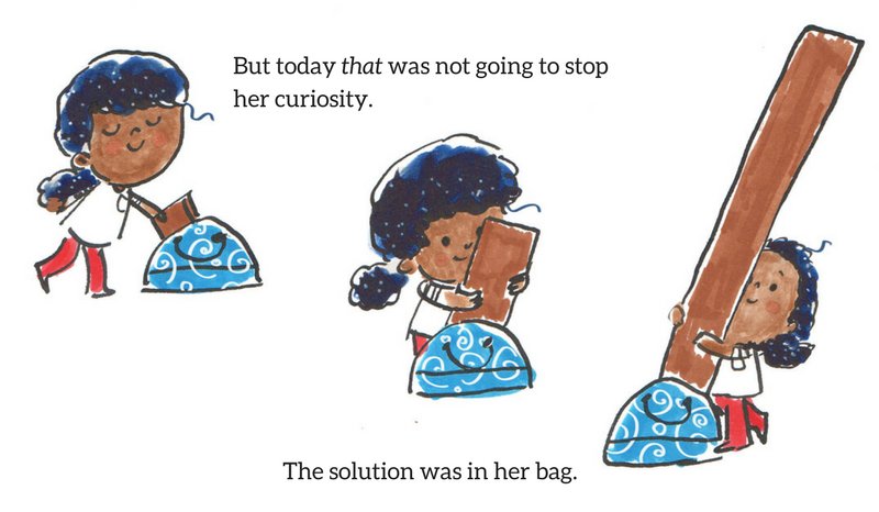 MatthewWinner's tweet photo. Her name is Asha and that bag is #magic. Enjoy ASHA WENT WALKING with young readers! https://t.co/BcpoYxPF4e #ashacomic #webcomic https://t.co/pPFTupfhAT