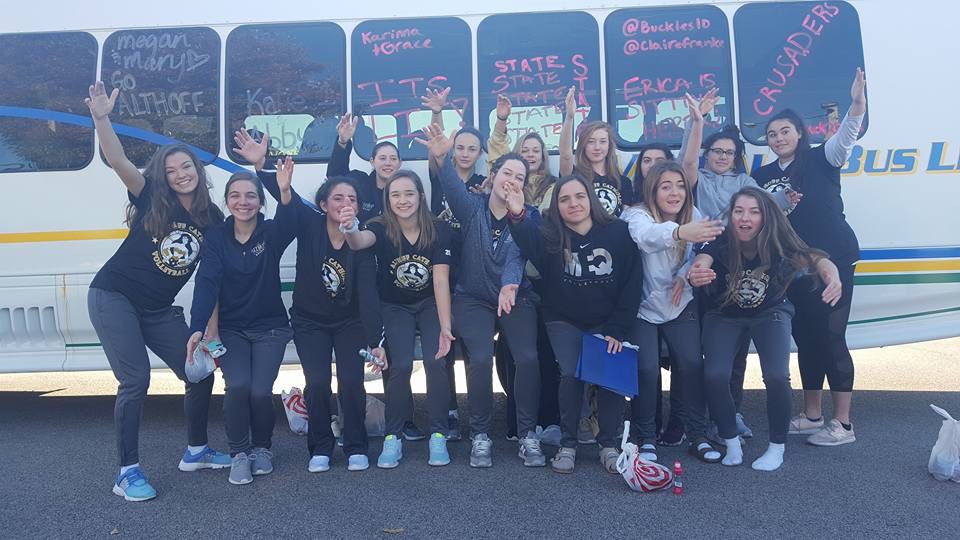 ACHS_womens_VB's tweet photo. And away we go! #StateBound #B2B @AlthoffCatholic @L_Comerford @KaiserKaiserll @erica_buckley @BurrisAddie @annika_beal @Sara_Dietrich11 https://t.co/aAWN0bMZPi