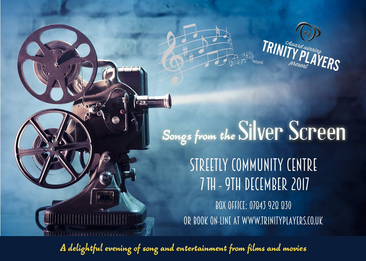 _TrinityPlayers's tweet photo. Our next musical production. A mixture of classic songs from a variety of classic movies. Tickets £10 book online at https://t.co/4M5g6YDA7f #musicaltheatre #suttoncoldfield #classicmovies #Streetly https://t.co/L57l3KEo5o