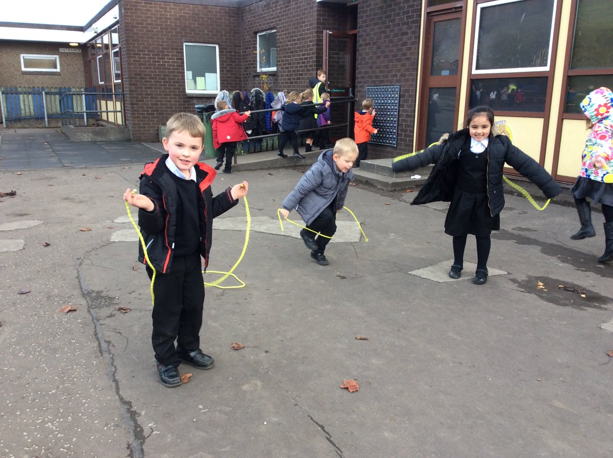We were practising our skipping skills at lunchtime today #traditionalgames #learningnewskills #havingfun