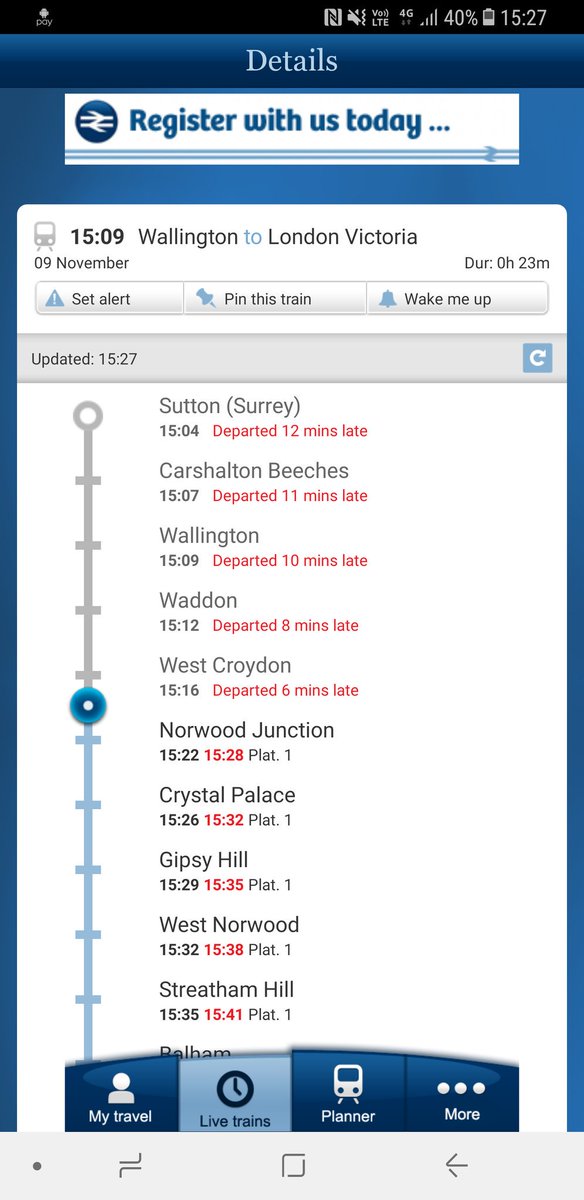 bazrazgaz's tweet photo. @SouthernRailUK I waited at Wallington for this service. It just whizzed through. It didn't stop. No announcement or update on platform boards or nat rail. Pretty annoying. https://t.co/TJ934OAJF7