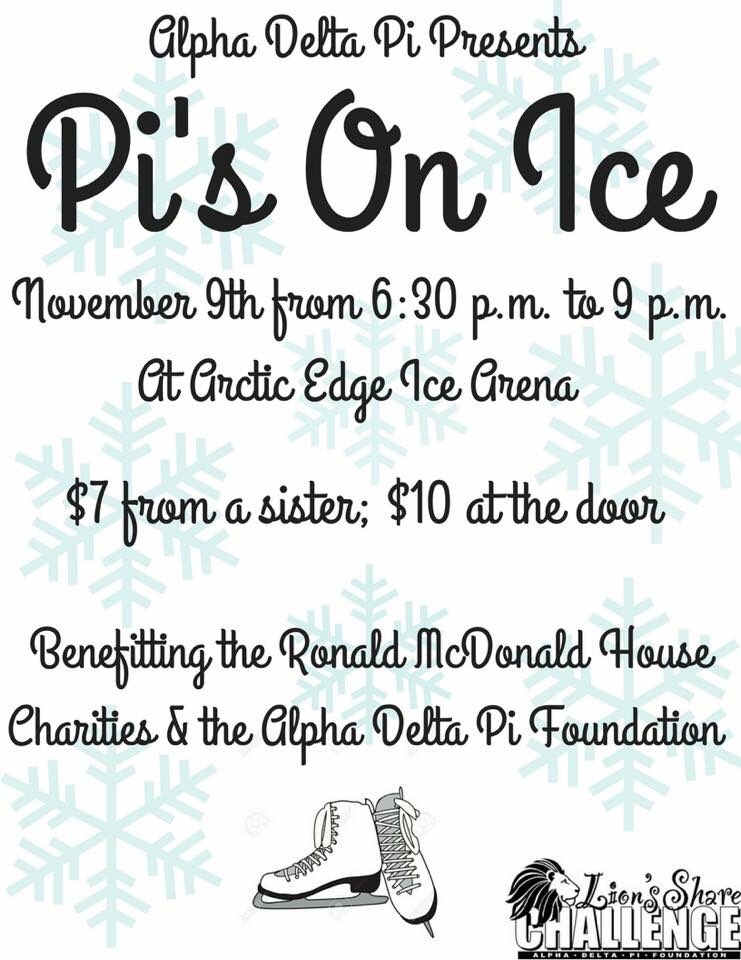 Go see the women of <a href="/UCOADPi/">UCO Alpha Delta Pi</a> tonight Artic Edge Arena, do some skating, drink hot chocolate all while supporting @RMHC