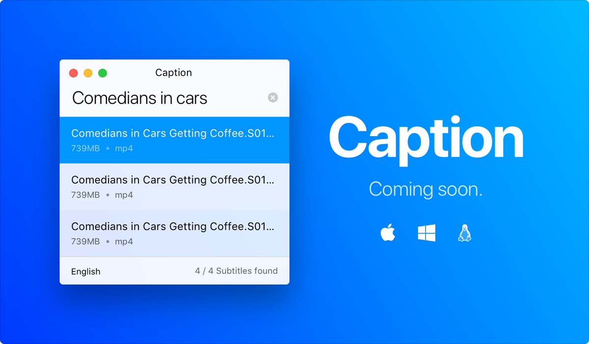 I wanted to let you know that in about 2 weeks we'll ship V2 of the easiest way to find the right subtitles: Caption. If you want to check it out before we launch officially, subscribe via <a href="/ProductHunt/">Product Hunt 😸</a> — producthunt.com/upcoming/capti…