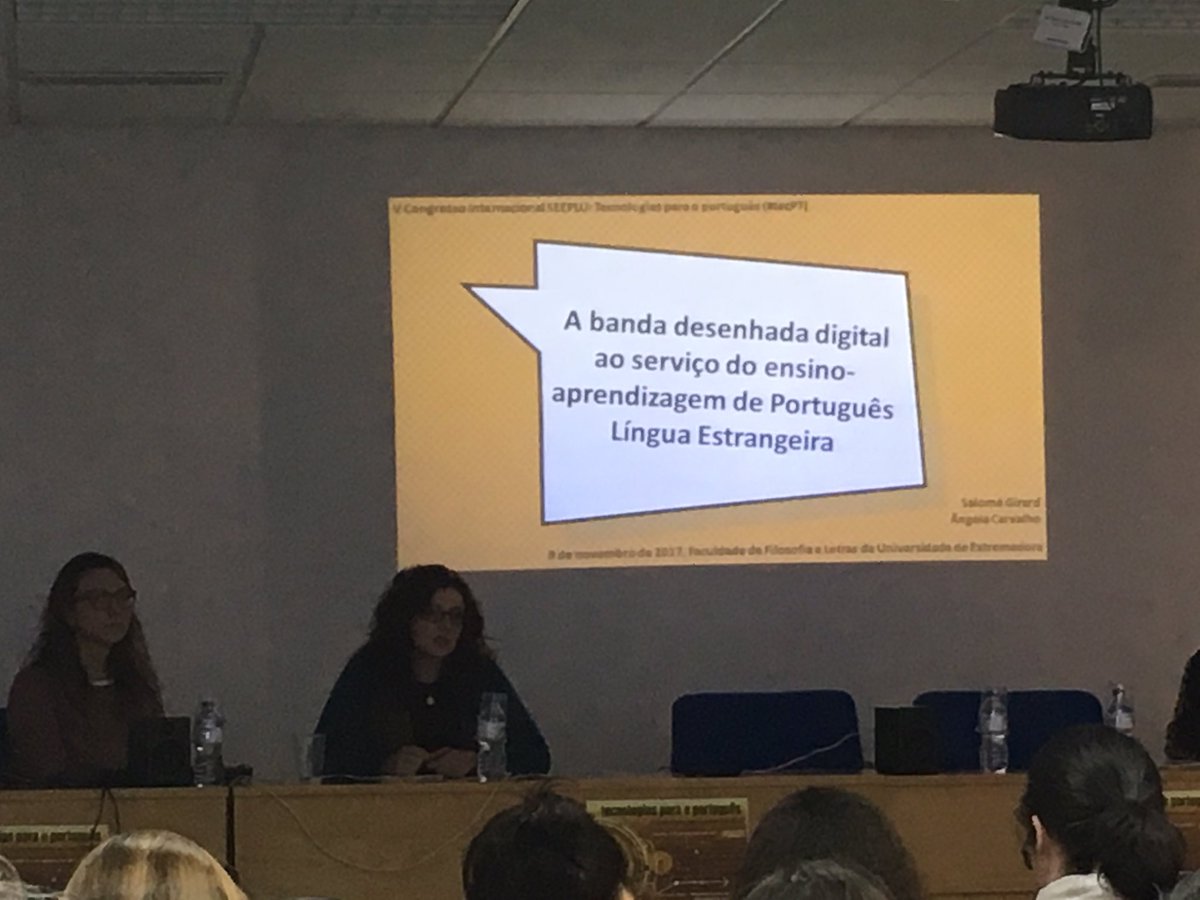 sandraceliah's tweet photo. A banda desenhada digital so serviço do ensino-aprendizagem do PLE #seeplu #tecpt desde a #FLUP com Salomé Girard e Ângela Carvalho @iberisTICs @agbenito https://t.co/nUqK33vlgX