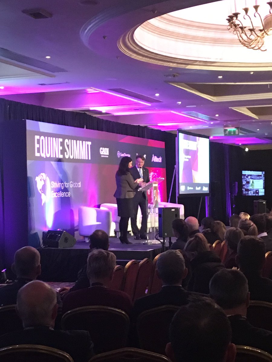 GAINEquine's tweet photo. What advice would Aidan Connolly give to young people? "Get a passport"! ✈️ #EquineSummit https://t.co/OuCu9FymNL