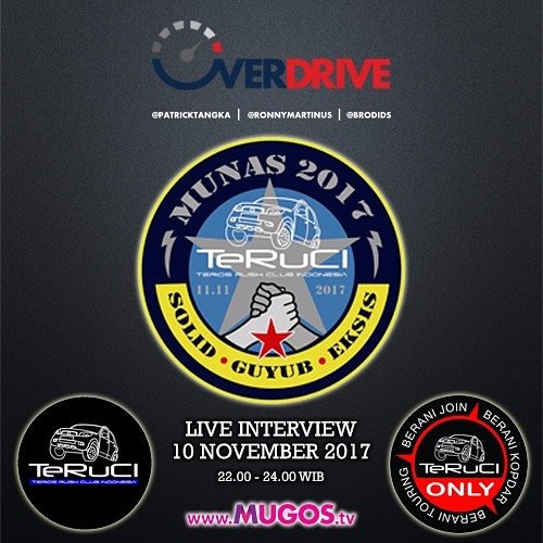 Teruciers's tweet image. Jangan ketinggalan #TeRuCIMunas2017 #pertaminafastron
#mugos @pertaminalub @toyotaid @mor3lyfe @GTRadial_Indo @daihatsuind @MugosOfficial