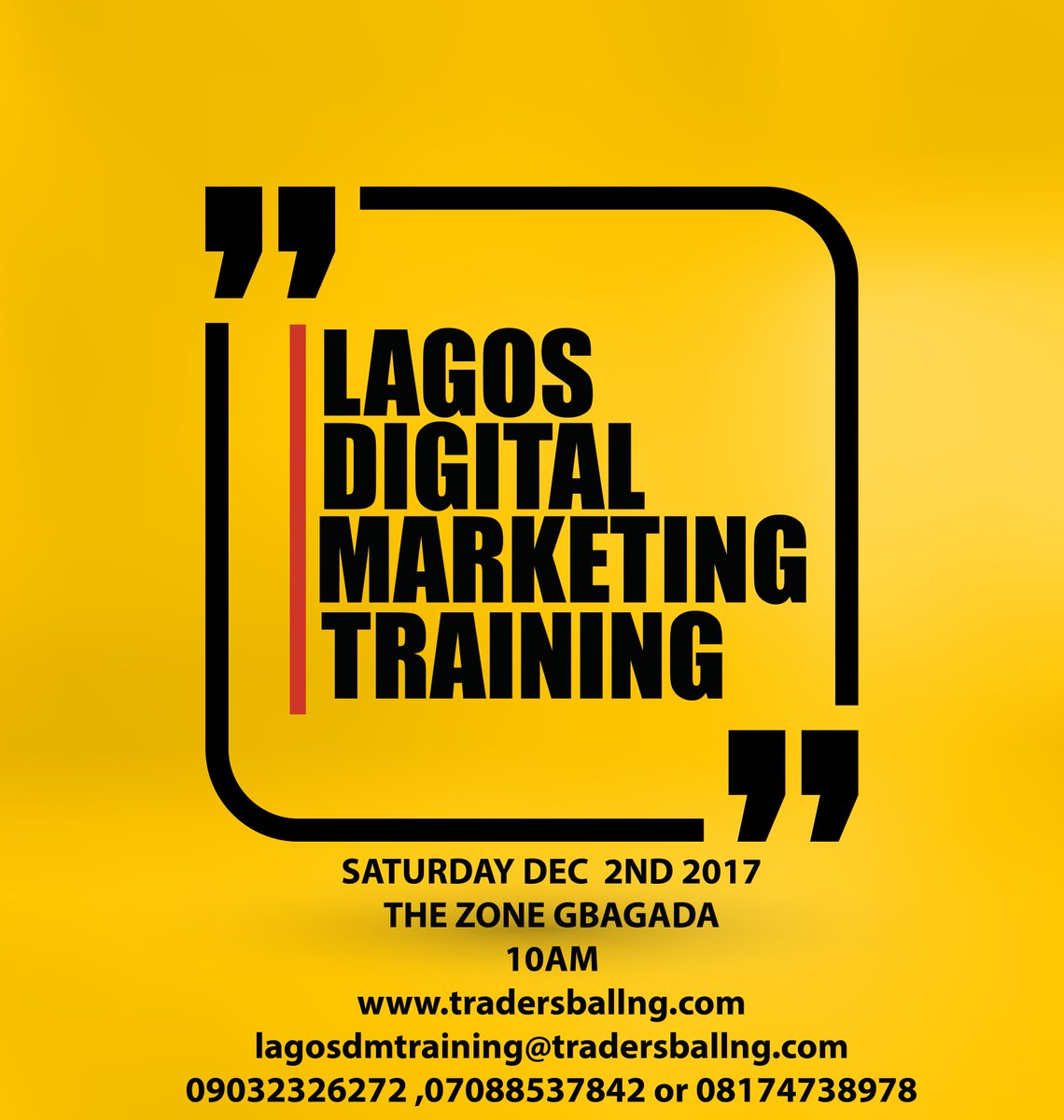 mercyaiyegbe's tweet photo. Time is limited and some opportunities never repeat themselves #Ldmtraining #lagosdigitaltraining #tradersball. Register here https://t.co/pjKgmb5aWN https://t.co/WTyCkhJgOx