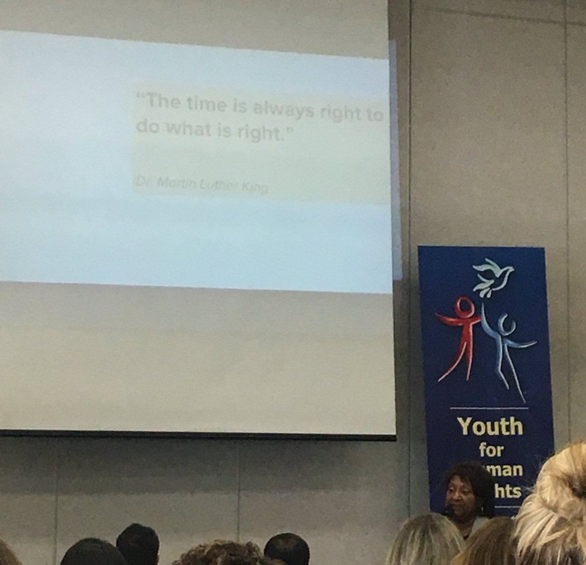 msjoncas_yrdsb's tweet photo. The time is always right to do what is right! @SuttonStingers has some eager Gr 5 students here learning lots! #martinlutherking #peacetree https://t.co/BbLWl3qMns