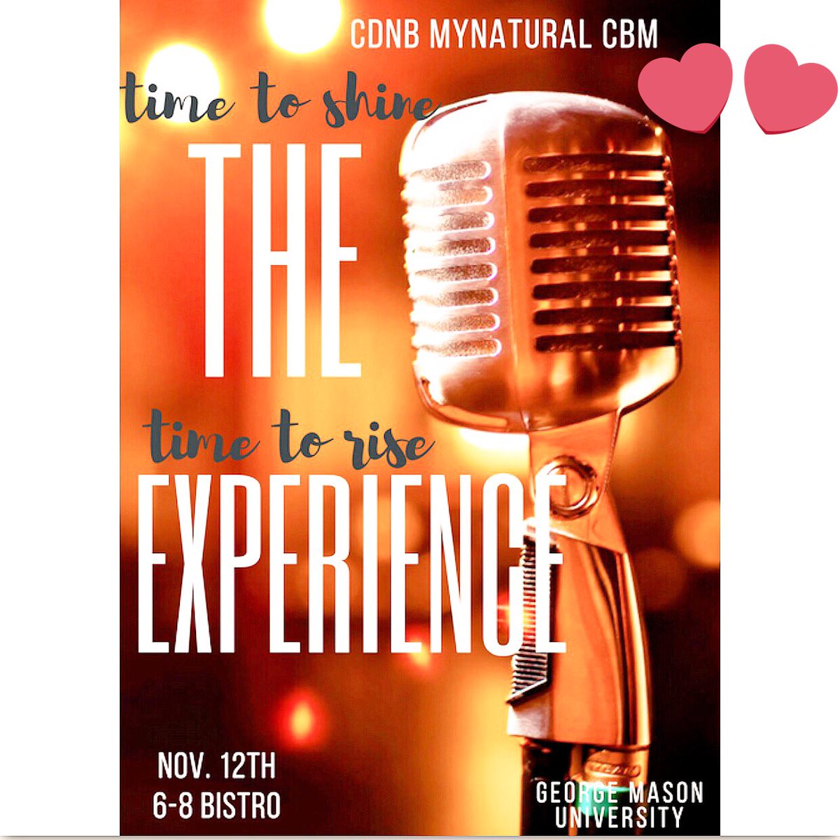 CDNB_GMU's tweet photo. Hey y’all! 🗣 This is the best time to show your appreciation for the 👸🏽 👸🏾Be part of the Experience. To sign up the link is in our bio🔥#GMU https://t.co/kbofRIloNH