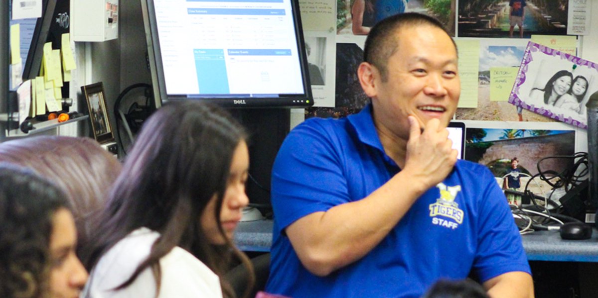 pylusd's tweet photo. "Teaching affords opportunities. Opportunities to turn Mondays into Fridays where students can realize every school day can be a day to look forward to...” -David Chung, Valencia High School 🤔 https://t.co/6w28a7aGdD #ThankfulForPYLTeachers #PYLUSD https://t.co/eQghoSbk6v