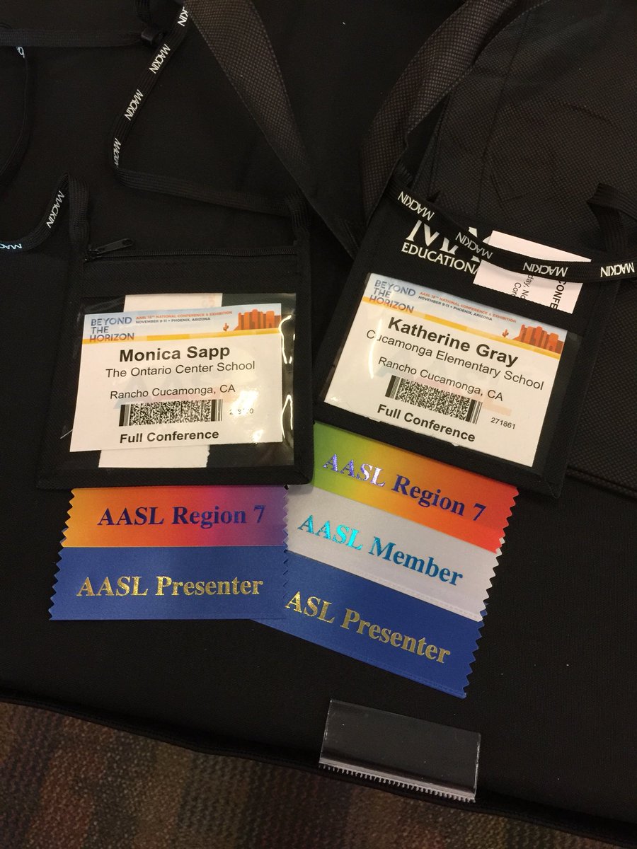 klg3550's tweet photo. @cuca_supt @cuca_principal @chaix_mike At the AASL Conference!!  Love being librarians at Cucamonga Achook District!!! https://t.co/ldjk78zM3l