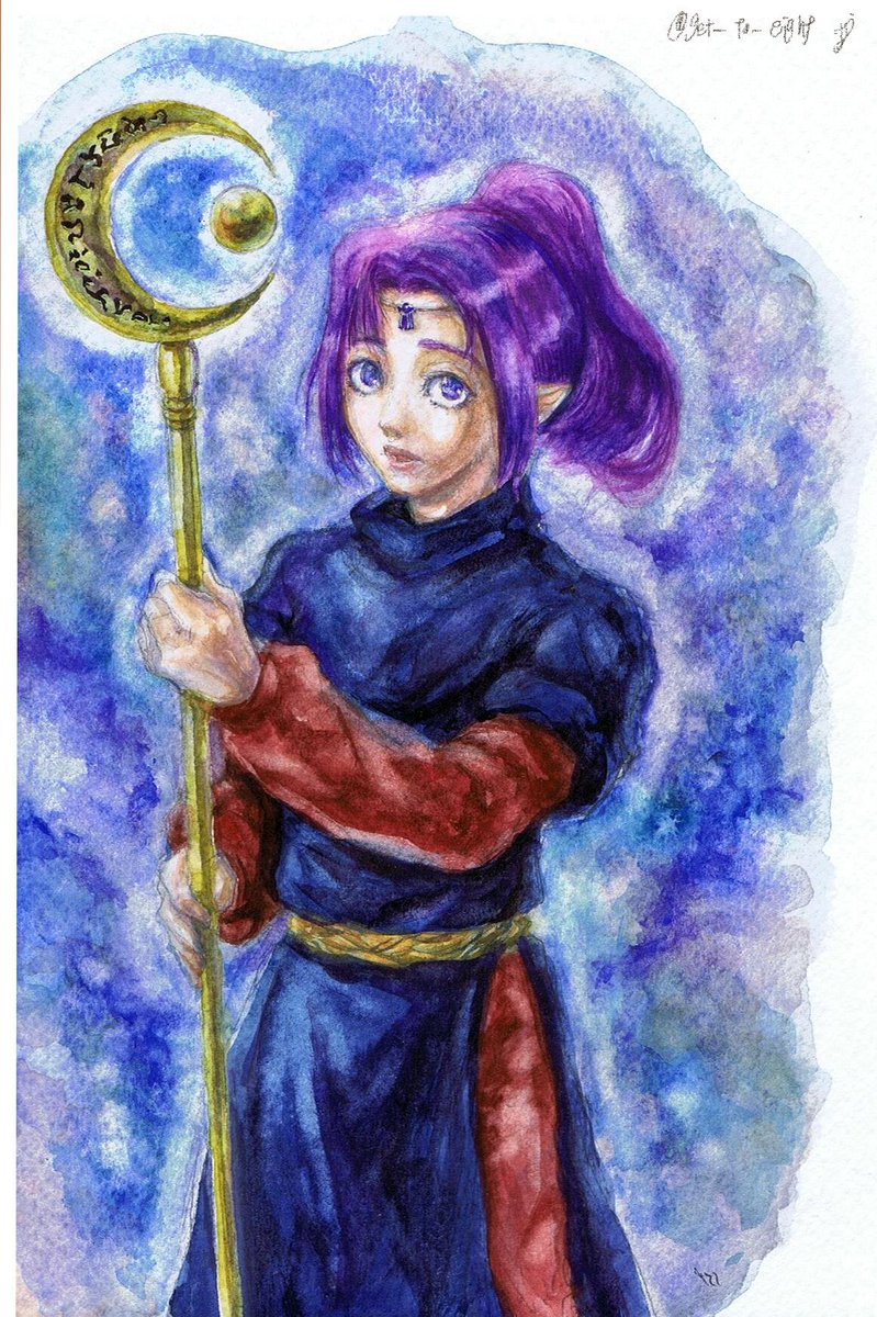 あまい百合子 母校de展示会 در توییتر 1 2年前に描いたセイントマジシャン 水彩 小学生の時から一番好きですぞ 遊戯王 Yugioh イラスト 水彩 イラスト好きな人と繋がりたい アナログ絵