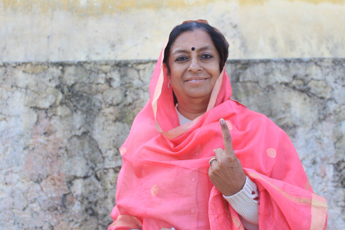 AshaKumariINC's tweet photo. With every elections, democracy is perfected & the government represents, more and more closely, the inner soul of the people. The soul of Himachal is attuned to the spirit of Congress. #DevbhoomiWithCongress https://t.co/SA1xef7s0P