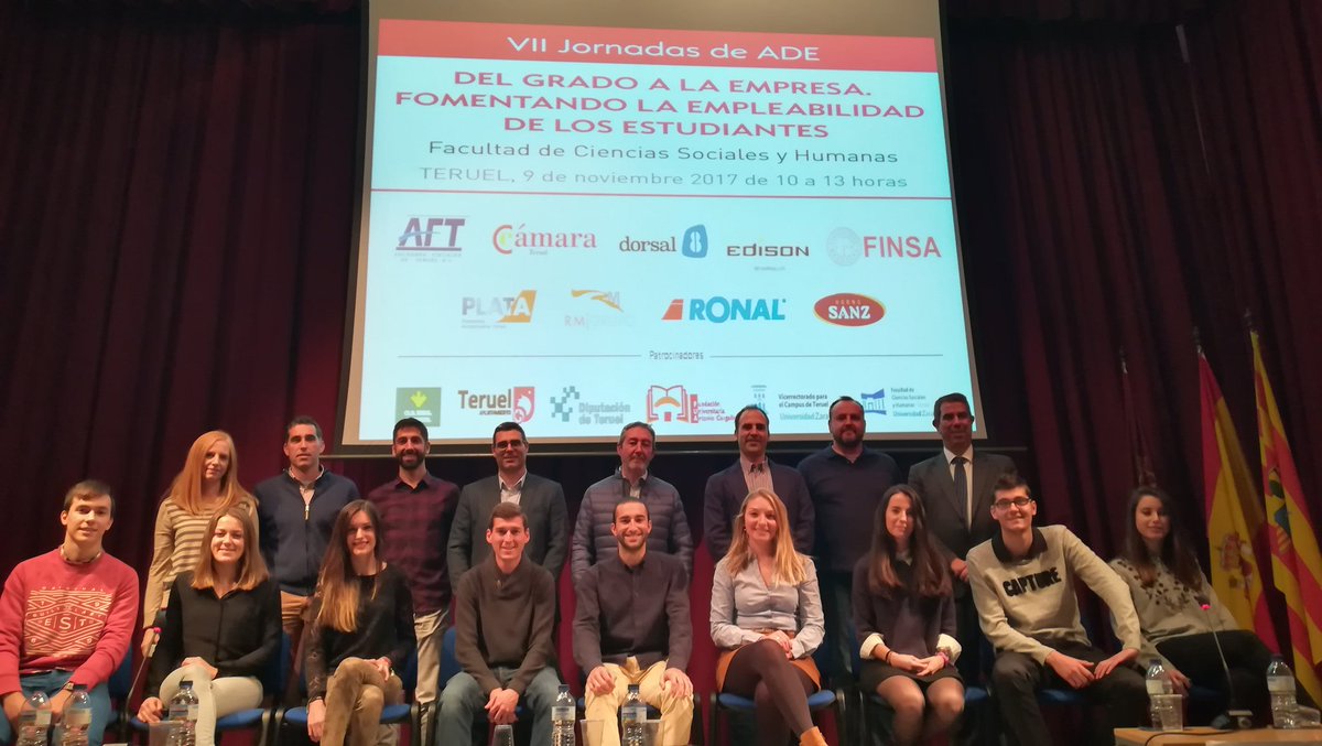 ADETeruel's tweet photo. Participantes en la primera sesión de #jornadasADETeruel "Del grado a la universidad. Fomentando la empleabilidad de los estudiantes".  Ha sido todo un éxito. Gracias a todos @unizar @ADETeruel #Teruel https://t.co/TPjON8Zez9