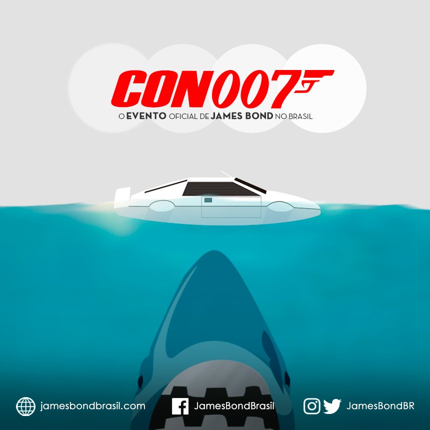 JamesBondBR's tweet photo. Não perca, no próximo sábado tem #CON007, o evento oficial de James Bond no Brasil, que este ano homenageia Roger Moore. Mais informações no link: https://t.co/dTeR4AdAyY https://t.co/xk57HXvRY8